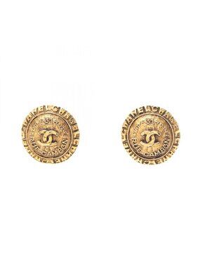 Chanel Earrings CC Logo Vintage